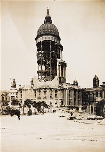 (SAN FRANCISCO EARTHQUAKE) A collection of more than 30 photographs documenting the aftermath of the 1906 earthquake in the Bay Area.